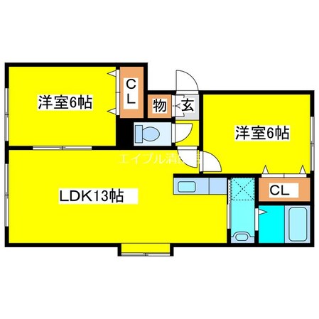 ビュー平岡の物件間取画像